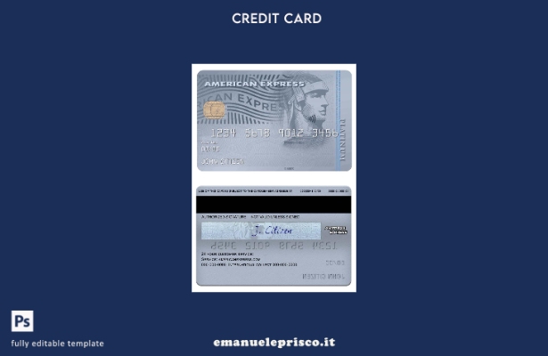 modello di carta platino amex della Banca della Cisgiordania in stile verificato